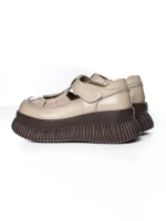 Pantofi Casual Dama din piele naturala 58588 CREAM | ADVANCER