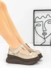 Pantofi Casual Dama din piele naturala 58588 CREAM | ADVANCER