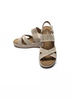 Sandale Dama din piele naturala 9573 CREAM | ADVANCER