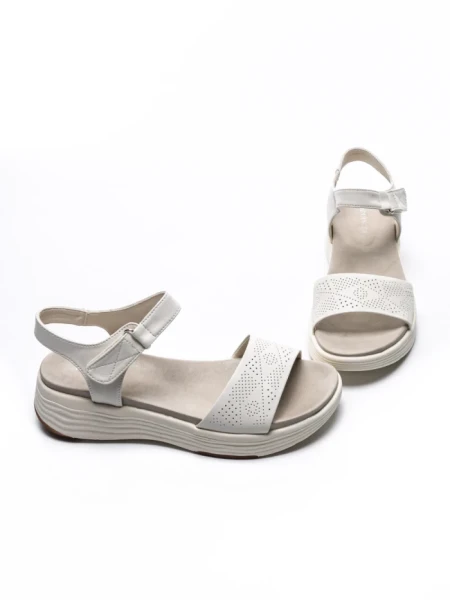 Sandale Dama din piele naturala 037 CREAM | ADVANCER