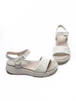 Sandale Dama din piele naturala 037 CREAM | ADVANCER