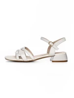 Sandale Dama din piele naturala 105 CREAM | ADVANCER