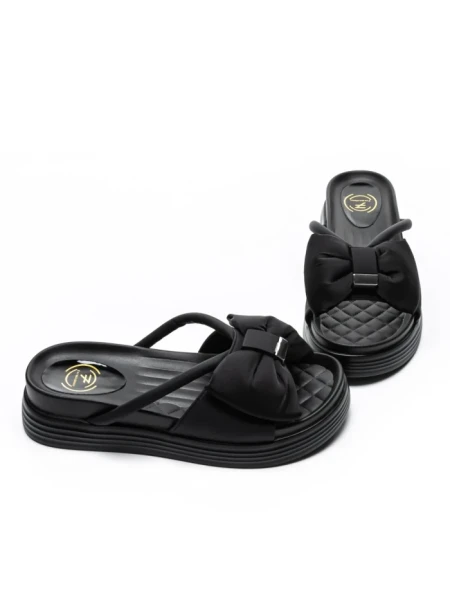 Papuci Dama din piele naturala TP637-1 BLACK | FORMAZIONE