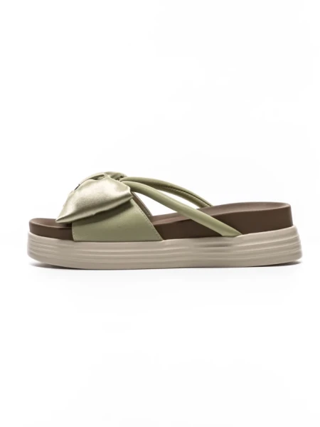 Papuci Dama din piele naturala TP637-1 GREEN | FORMAZIONE