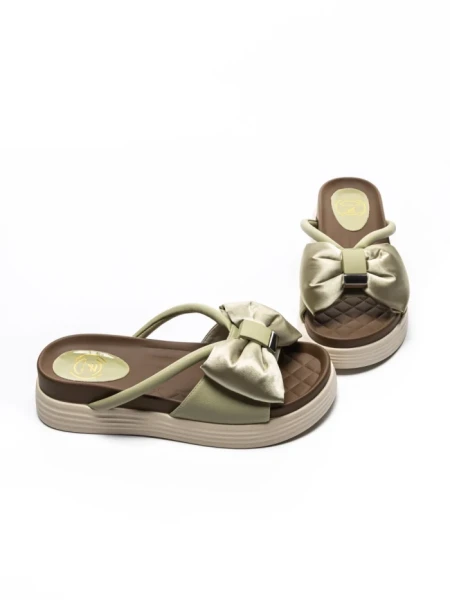Papuci Dama din piele naturala TP637-1 GREEN | FORMAZIONE