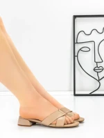 Sandale Dama din piele naturala 103 APRICOT | ADVANCER