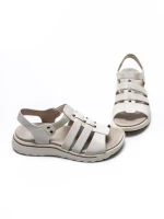 Sandale Dama din piele naturala 3FR035 CREAM | ADVANCER