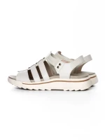 Sandale Dama din piele naturala 3FR035 CREAM | ADVANCER