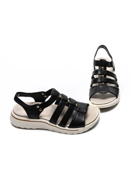 Sandale Dama din piele naturala 3FR035 BLACK | ADVANCER