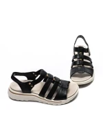 Sandale Dama din piele naturala 3FR035 BLACK | ADVANCER