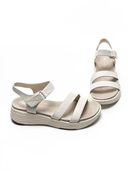 Sandale Dama din piele naturala 032 CREAM | ADVANCER