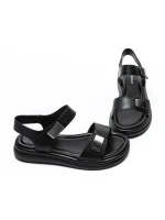 Sandale Dama din piele naturala 1028 BLACK | ADVANCER