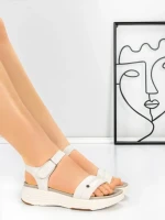 Sandale Dama din piele naturala 036 CREAM | ADVANCER