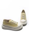 Pantofi Sport Dama din piele naturala 227802 LIGHT YELLOW | ADVANCER