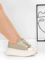 Pantofi Sport Dama din piele naturala 227802 APRICOT | ADVANCER