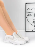 Pantofi Casual Dama din piele naturala CS07 WHITE | FRANCO GERARDO