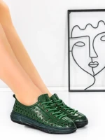 Pantofi Casual Dama din piele naturala 98088 GREEN | FORMAZIONE
