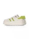 Pantofi Sport Dama din piele naturala P58023 WHITE-GREEN | BERLINER