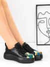 Pantofi Casual Dama din piele naturala 88135 BLACK | FRANCO GERARDO