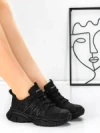 Pantofi Sport Dama din piele naturala 2382-1 BLACK | FRANCO GERARDO