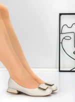 Balerini Dama din piele naturala 1236188 CREAM | FORMAZIONE