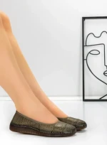 Balerini Dama din piele naturala 2211-2 GREEN | BERLINER