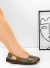 Balerini Dama din piele naturala 2211-1 APRICOT-GREEN | BERLINER
