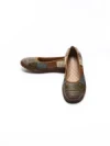 Balerini Dama din piele naturala 2211-1 APRICOT-GREEN | BERLINER