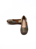 Balerini Dama din piele naturala 2211-1 APRICOT-GREEN | BERLINER