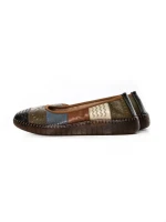 Balerini Dama din piele naturala 2211-1 BLACK-GREEN | BERLINER