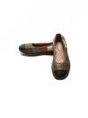 Balerini Dama din piele naturala 2211-1 BLACK-GREEN | BERLINER