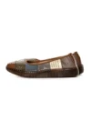 Balerini Dama din piele naturala 2211-1 BROWN-GREEN | BERLINER