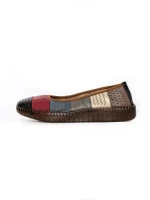 Balerini Dama din piele naturala 2211-1 BLACK-RED | BERLINER