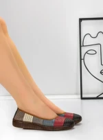 Balerini Dama din piele naturala 2211-1 BLACK-RED | BERLINER
