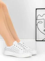 Pantofi Casual Dama din piele naturala KD87983 WHITE | BERLINER