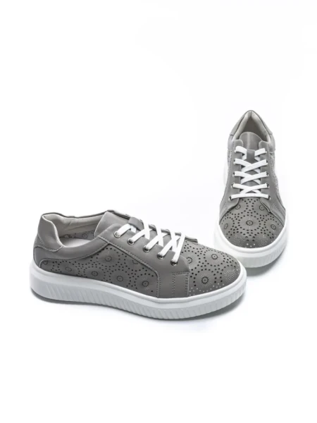 Pantofi Casual Dama din piele naturala KD87983 GREY | BERLINER