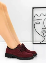 Pantofi Casual Dama din piele naturala 3218H01 WINE | FORMAZIONE