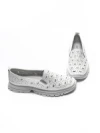 Balerini Dama din piele naturala K242-4 WHITE | GALLOP