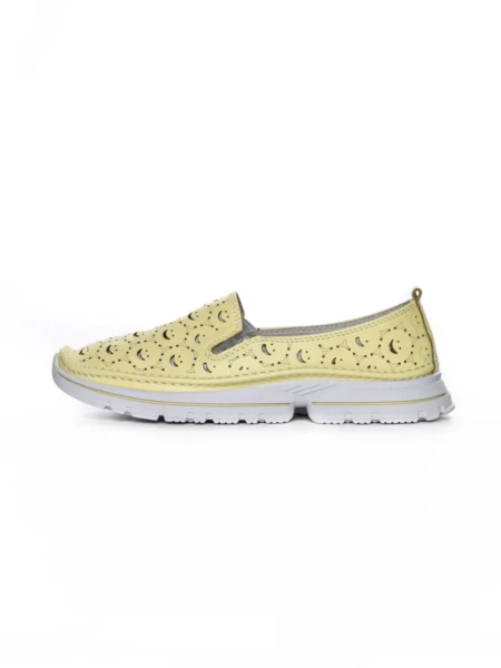 Balerini Dama din piele naturala K242-4 YELLOW | GALLOP