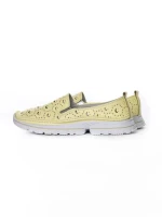 Balerini Dama din piele naturala K242-4 YELLOW | GALLOP