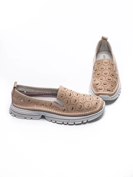 Balerini Dama din piele naturala K242-4 PINK | GALLOP