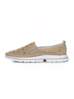 Balerini Dama din piele naturala K242-4 APRICOT | GALLOP