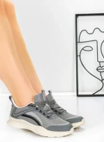 Pantofi Sport Dama din piele naturala 66916-5 GREY | STEPHANO