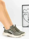 Pantofi Sport Dama din piele naturala 66916-5 KHAKI | STEPHANO