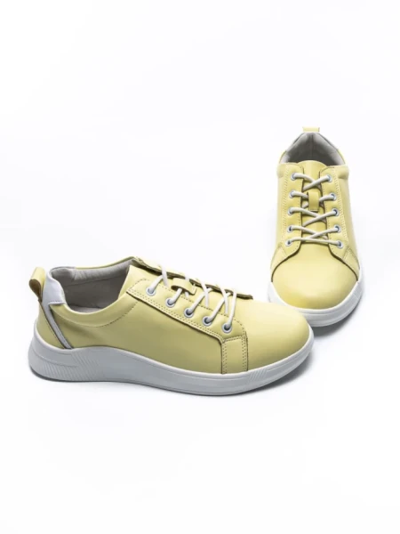Pantofi Casual Dama din piele naturala K243-1 YELLOW | GALLOP
