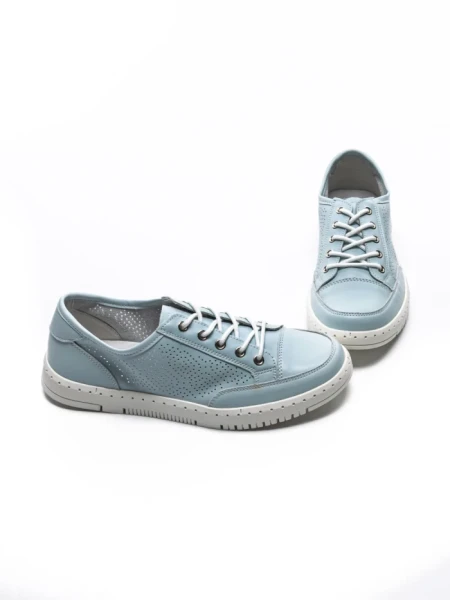 Pantofi Casual Dama din piele naturala K251-1 LIGHT BLUE | GALLOP