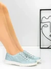 Pantofi Casual Dama din piele naturala K251-1 LIGHT BLUE | GALLOP