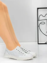 Pantofi Casual Dama din piele naturala K251-1 WHITE | GALLOP