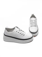 Pantofi Casual Dama din piele naturala K244-1 WHITE | GALLOP