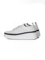 Pantofi Casual Dama din piele naturala K244-1 WHITE | GALLOP